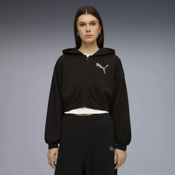  Dámska mikina PUMA ESS GRAPHIC BEDAZZLED HOODIE 635394_01 PUMA BLACK 