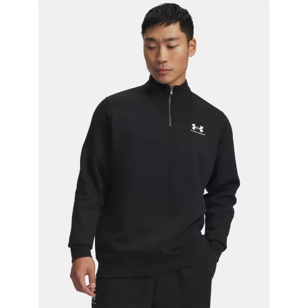  Pánska mikina UNDER ARMOUR ICON FLEECE 1/4 ZIP 6012710-001 ČIERNA 