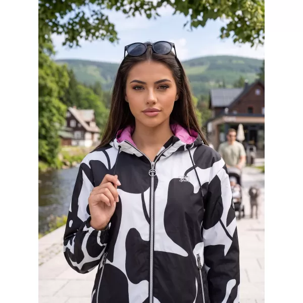  Dámska bunda ALTISPORT HELSIE ČIERNA/BIELA 