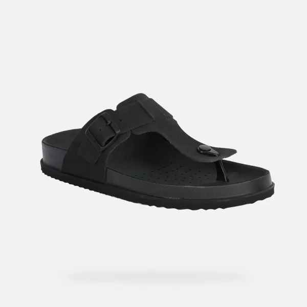  Pánske šľapky GEOX PARNAIBA G014438 ČIERNA 