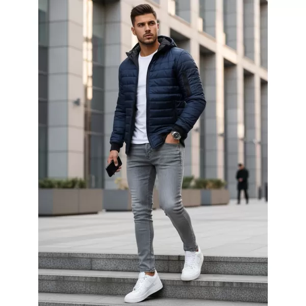  Pánska bunda DSTREET TX2228 TMAVO MODRÁ 