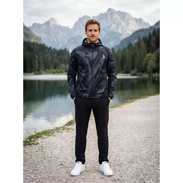 Pánska softshellová bunda premium ALTISPORT VOJ/ALM072JACK01 ČIERNA 