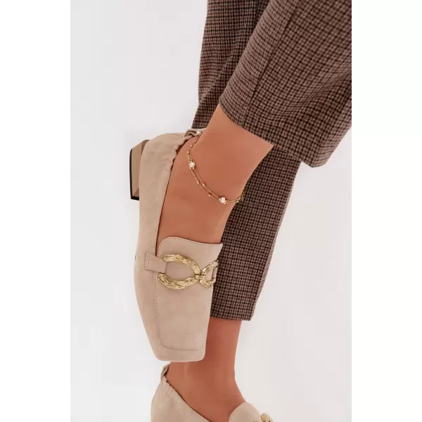  Dámske mokasíny D&A CR61-3115 BEIGE 
