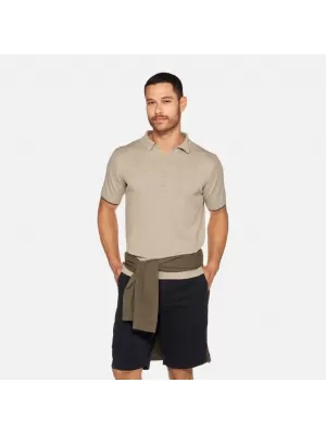 Pánske tričko GEOX KNIT G012318 BÉŽOVÁ