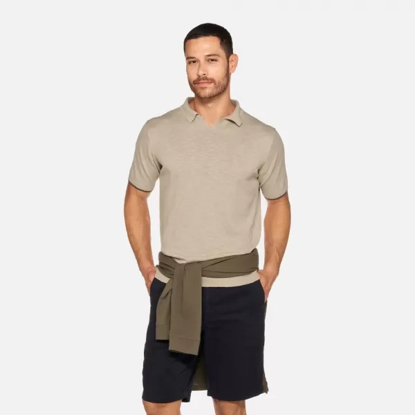  Pánske tričko GEOX KNIT G012318 BÉŽOVÁ 