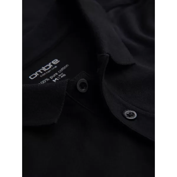  Pánske tričko OMBRE OM-POBL-0162 BLACK 