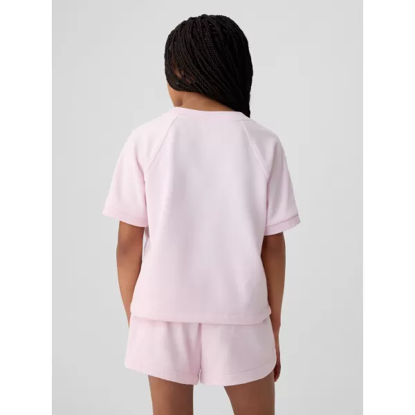  Detské tričko GAP RAGLAN PULLOVER 427789-00 LIGHT PEÓNY 