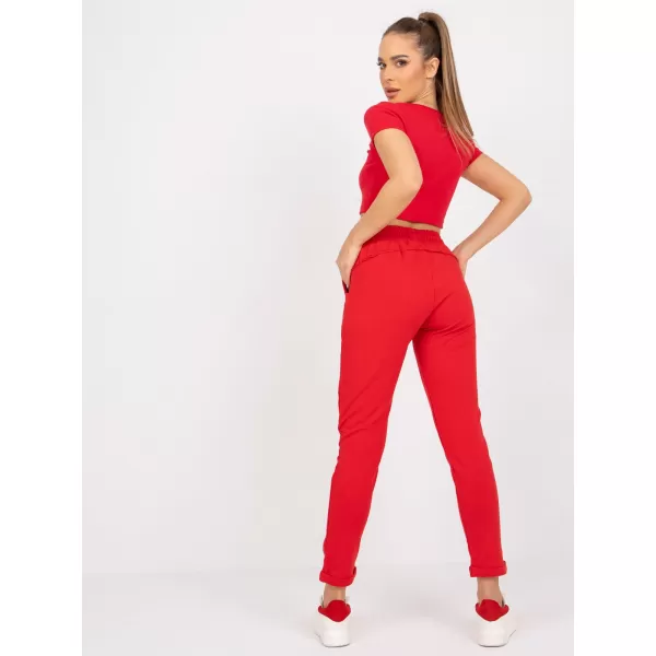  Dámske tepláky BASIC FEEL GOOD RV-DR-3589.08X RED 