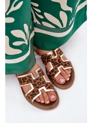 Dámske šľapky ZAZOO 40383 BROWN
