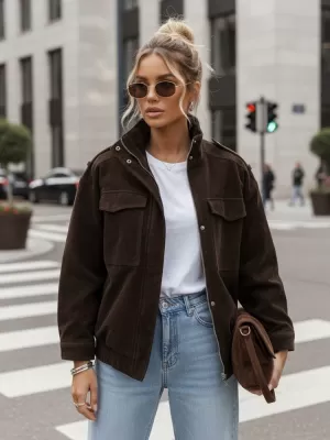 Dámska bunda DSTREET TY5577 HNEDÁ