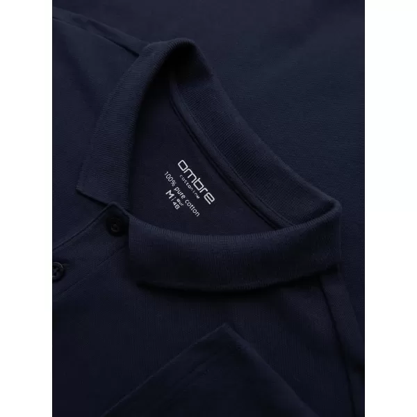  Pánske tričko OMBRE OM-POBL-0162 NAVY BLUE 