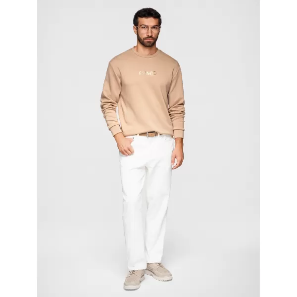  Pánska mikina OMBRE OM-SNBC-0199 BEIGE 