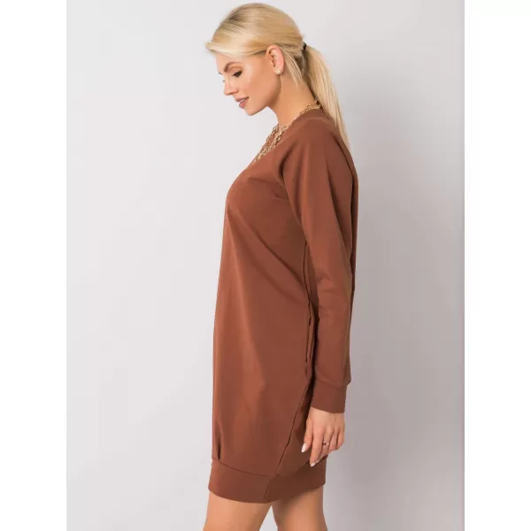  Dámske šaty BASIC FEEL GOOD RV-TU-5184.93P LIGHT BROWN 