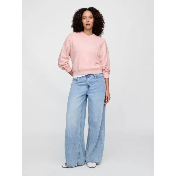  Dámska mikina GAP LOGO WEDGE NECK SWEATSHIRT 714869-01 MISTY ROSE 