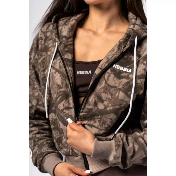  Mikina na zips POWER 895 LIGHT BROWN CAMO Nebbia 
