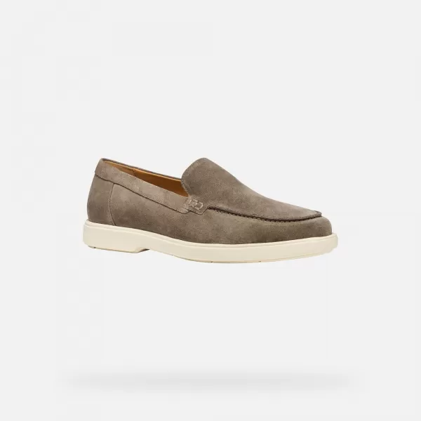  Pánske mokasíny GEOX SPHERICA EC17 G014394 ŠEDÁ 