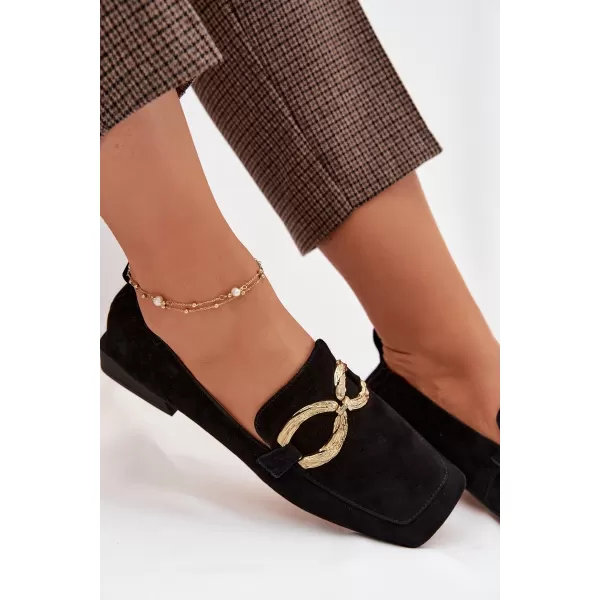  Dámske mokasíny D&A CR61-3115 BLACK 