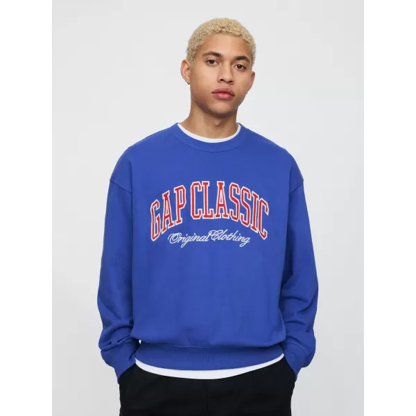  Pánska mikina GAP CLASSIC LOGO SWEATSHIRT 744748-02 DAZZLING BLUE 