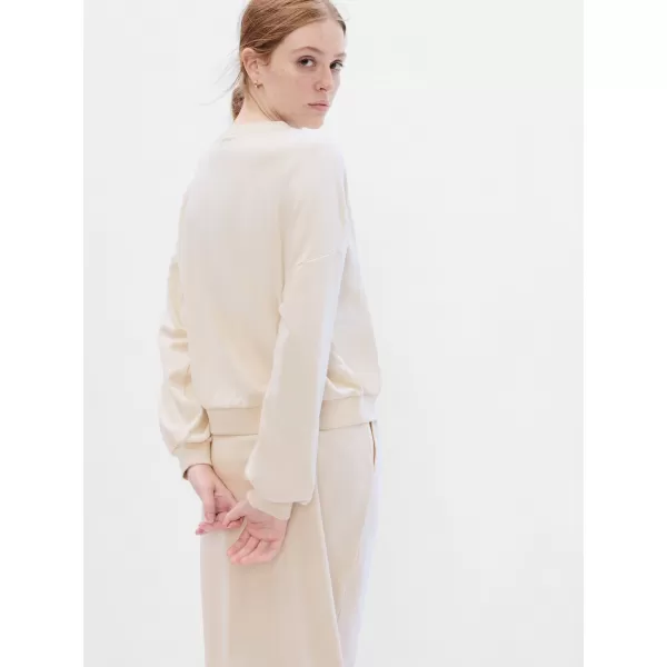  Dámska mikina GAP LOGO VOLUME SLEEVE SWEATSHIRT 476351-01 BIRCH 