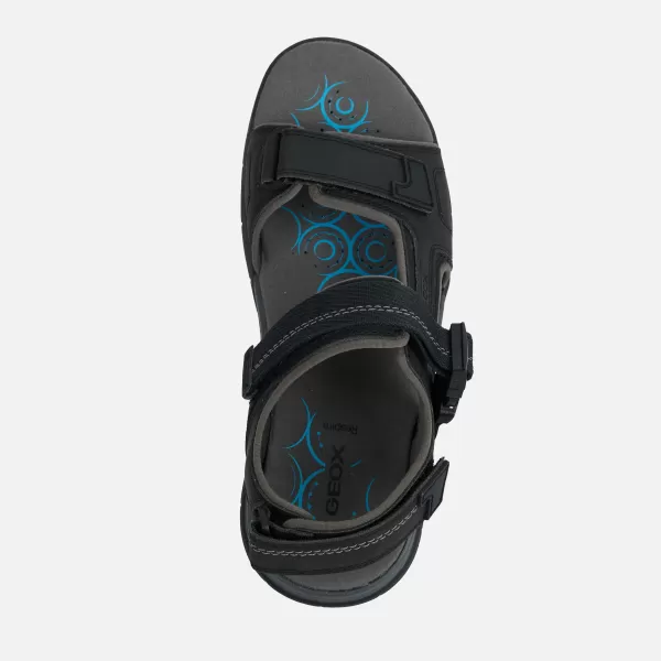  Pánske sandále GEOX SPHERICA EC5 G014392 ČIERNA 