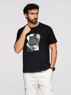 Pánske tričko OMBRE OM-TSPT-0261 BLACK