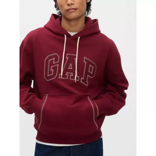  Pánska mikina GAP LOGO HOODIE PULLOVER 646031-01 OXBLOOD 