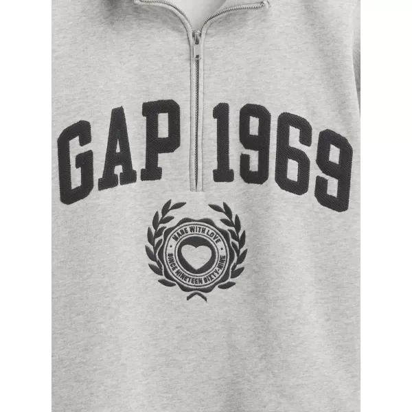  Dámska mikina GAP LOGO HALF ZIP 852841-04 HEATHER GREY 