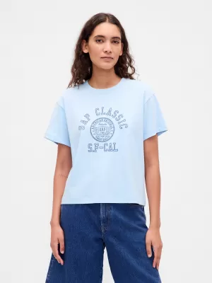 Dámske tričko GAP LOGO TEE 833101-00 LIGHT BLUE SHADOW