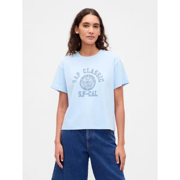  Dámske tričko GAP LOGO TEE 833101-00 LIGHT BLUE SHADOW 