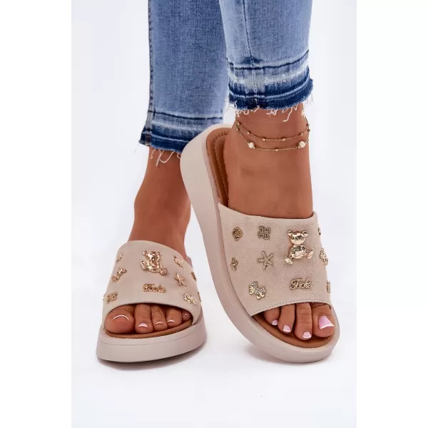  Dámske šľapky VINCEZA 66741 BEIGE 