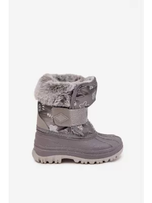 Detské zimné topánky LEE COOPER LCJ-25-10-3788 GREY
