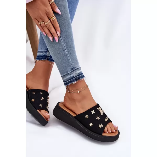  Dámske šľapky VINCEZA 66741 BLACK 