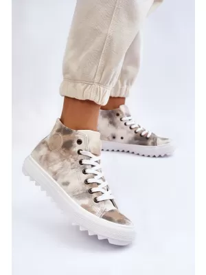 Dámske tenisky BIG STAR LL274047 WHITE/OLIVE Big Star Shoes