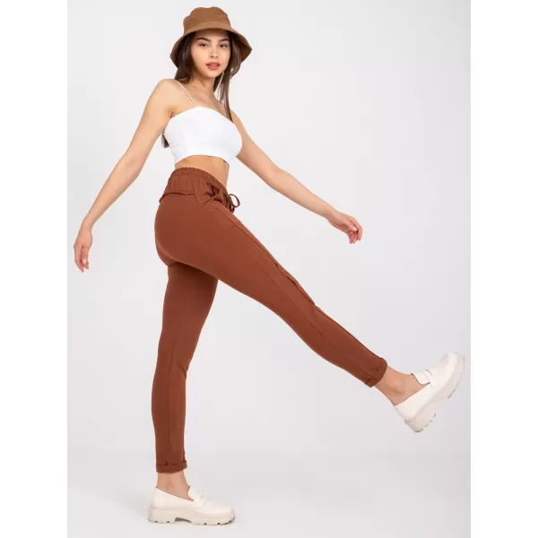  Dámske tepláky BASIC FEEL GOOD RV-DR-3589.07X DARK BROWN 