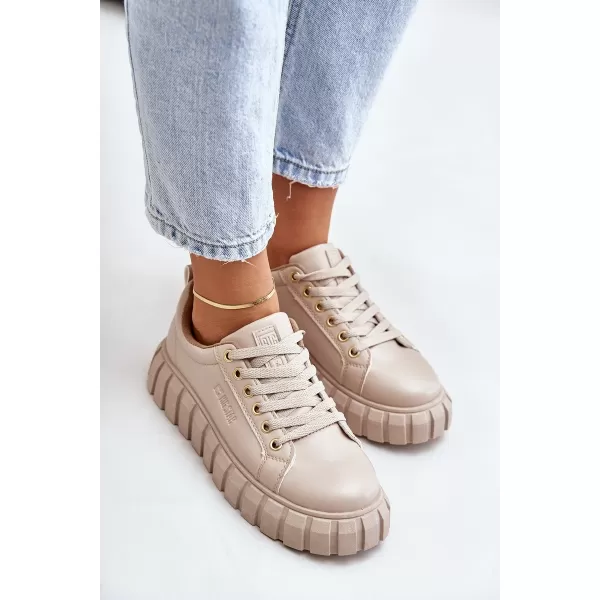  Dámske topánky BIG STAR MM274618 BEIGE Big Star Shoes 