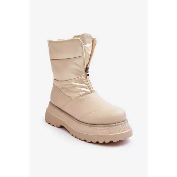  Dámske snehule GOE MM2N4079 BEIGE 