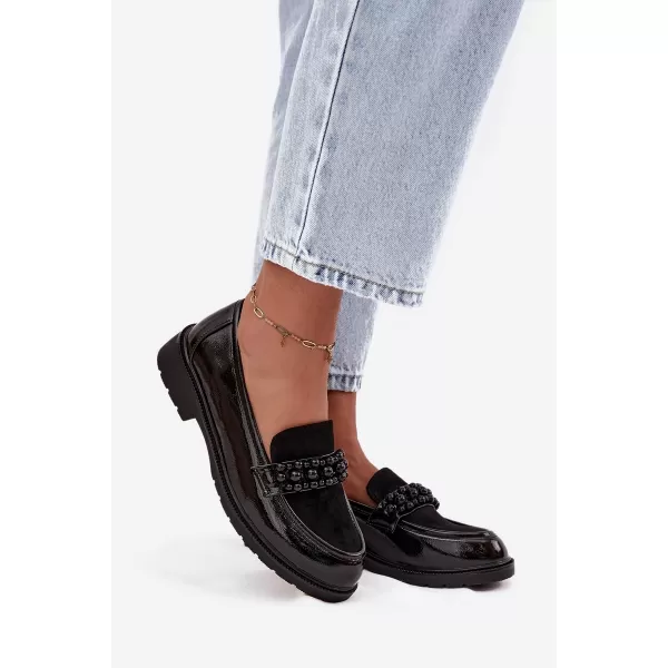  Dámske mokasíny D&A HY52-541 BLACK 