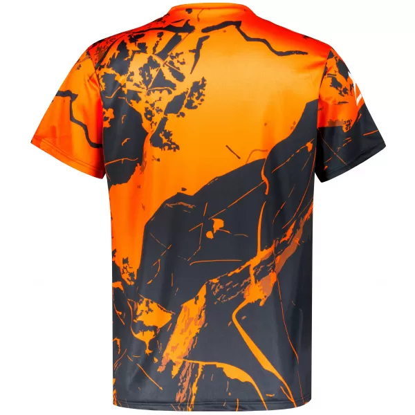  Pánske tričko premium ALTISPORT VOJ/ALM131TR01 ORANŽOVÁ/ČIERNA 