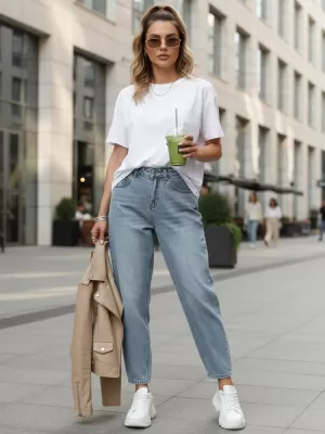 Dámske nohavice DSTREET UY2856 MODRÁ