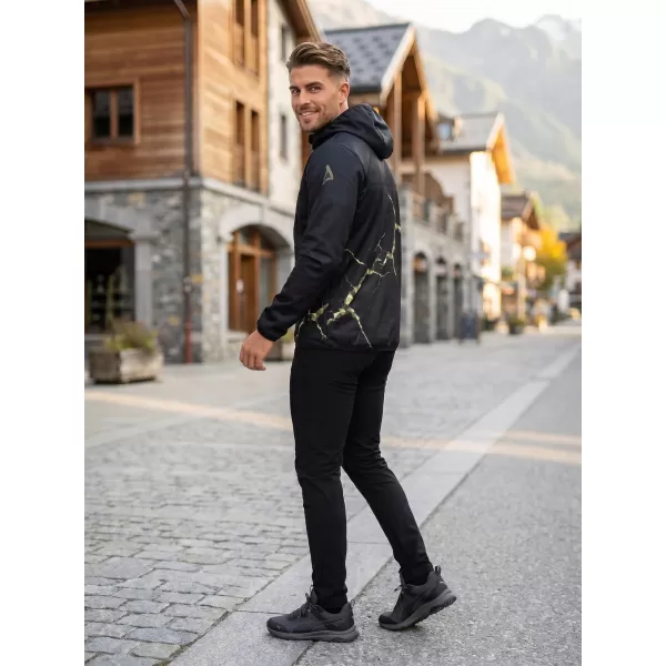  Pánska softshellová bunda premium ALTISPORT VOJ/ALM129JACK01 ČIERNA/MILITARY 