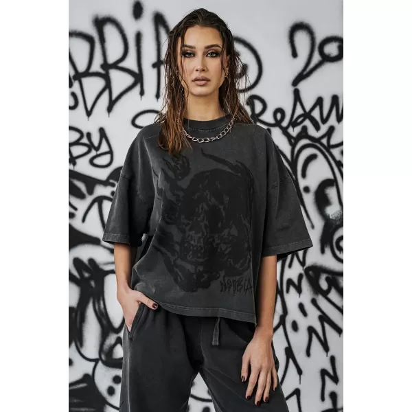  Dámske oversized tričko NEBBIA x Sexsdreams 814 BLACK 