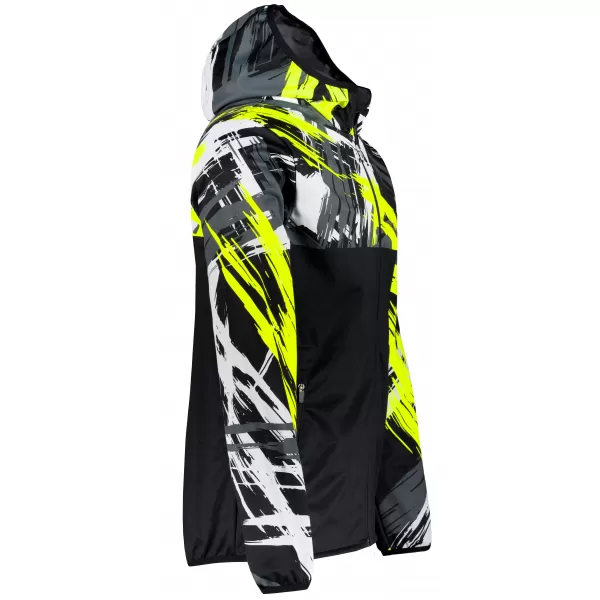  Pánska softshellová bunda premium ALTISPORT VOJ/ALM039JACK01 ČIERNOŽLTÁ 