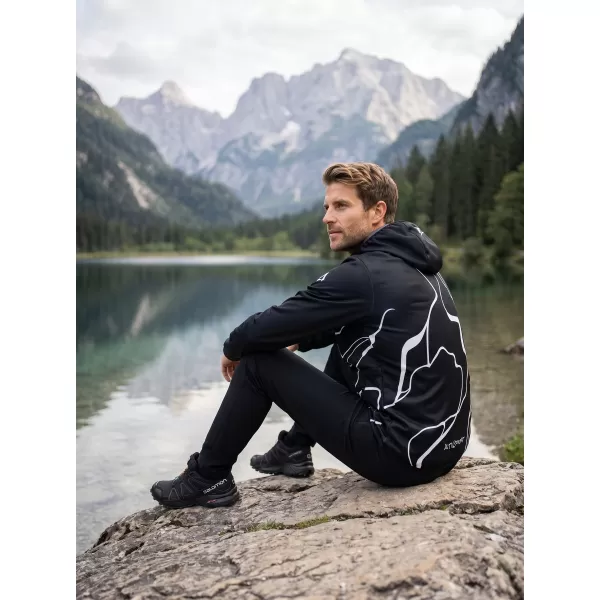  Pánska softshellová bunda premium ALTISPORT VOJ/ALM073JACK01 ČIERNA 