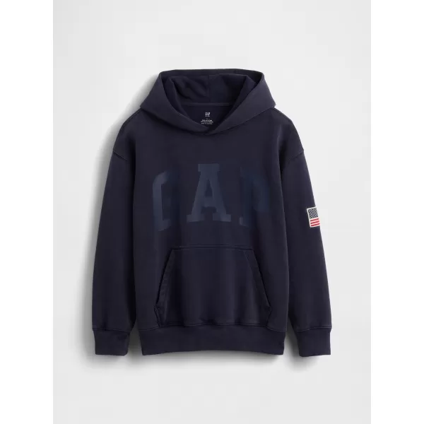  Detská mikina GAP LOGO PULLOVER HOODIE 782130-00 NAVY UNIFORM 