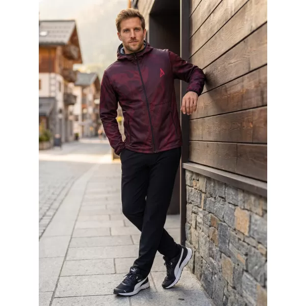  Pánska softshellová bunda premium ALTISPORT VOJ/ALM072JACK01 WINE/RED 