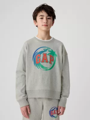 Detská mikina GAP LOGO SWEATSHIRT 406762-00 LIGHT HEATHER GREY