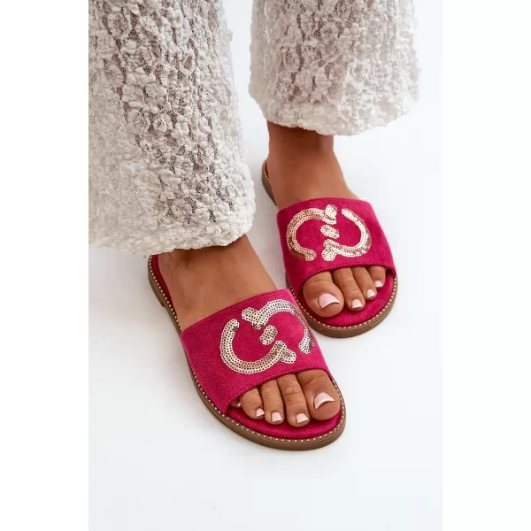  Dámske žabky S.BARSKI KV27-052 FUCHSIA 