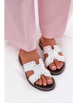 Dámske šľapky ZAZOO 40326 WHITE