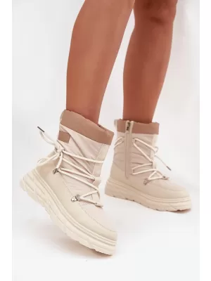 Dámske zimné topánky LEE COOPER LCJ-25-44-3931 BEIGE