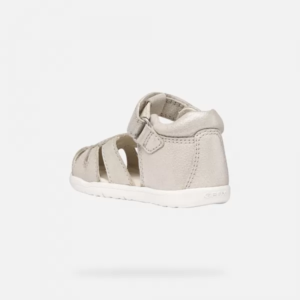 Dievčatá prvé kroky GEOX SANDAL MACCHIA B654WA0MAEWC0262 ŠEDÁ 